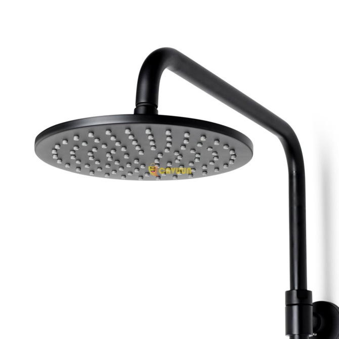 Fortifura Calvi Thermostatic Rain Shower Set - 25cm - Round Head Shower-Rod Hand Shower-Matt Black Gazimağusa - photo 2