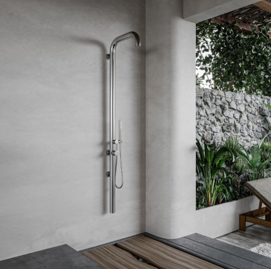 Fortifura Outdoor Original Outdoor shower - Stainless steel 316 - hand shower - wall model Gazimağusa