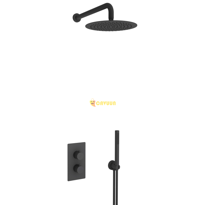 Fortifura Calvi Built-in Rain Shower Set - thermostatic - wall arm - 25cm overhead shower Gazimağusa - photo 2