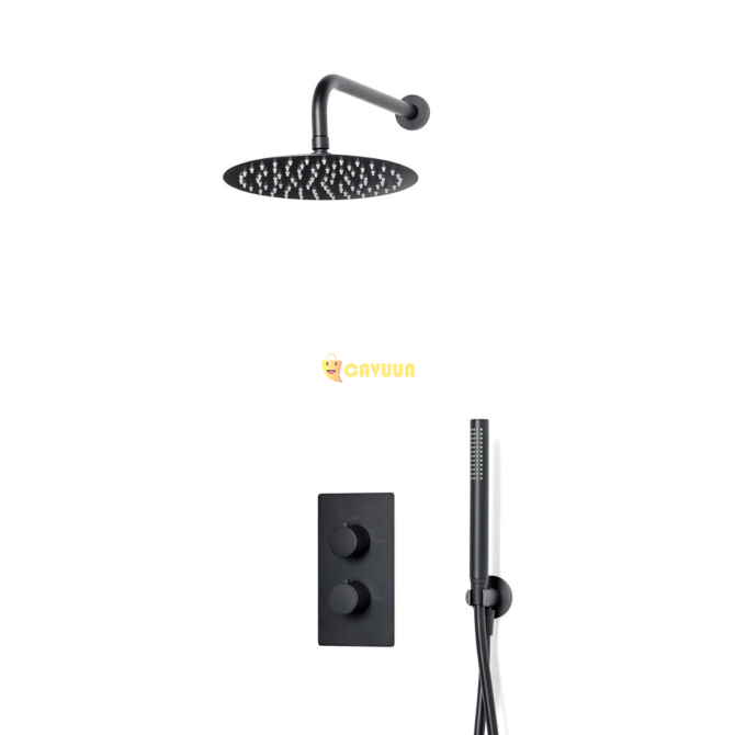 Fortifura Calvi Built-in Rain Shower Set - thermostatic - wall arm - 25cm overhead shower Gazimağusa - photo 4