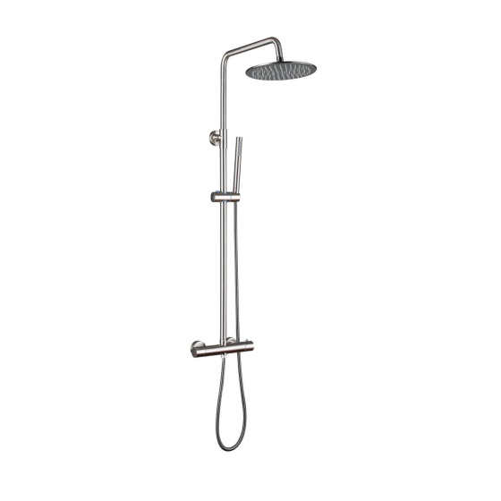 Fortifura Calvi Thermostatic Rain Shower Set - 25cm - round overhead shower - rod hand shower Gazimağusa