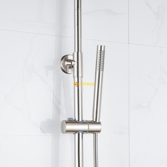 Fortifura Calvi Thermostatic Rain Shower Set - 25cm - round overhead shower - rod hand shower Gazimağusa - photo 3