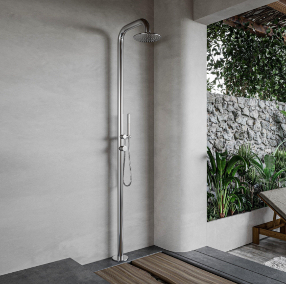 Fortifura Outdoor Deluxe Freestanding Outdoor Shower - Stainless Steel 316 - Hand Shower-Rain Shower Gazimağusa