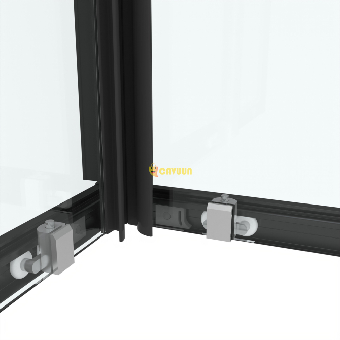 Saniclass Kay Shower cabin - 90x90x185cm - square - clear glass - profile - matt black Gazimağusa - photo 2