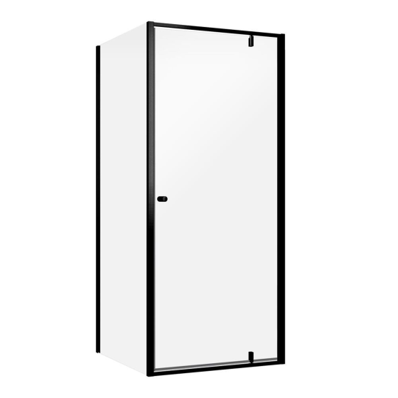 Sealskin Contour revolving door with side wall 90x90 cm, 200 cm high, black, 6 mm clear safety glass Gazimağusa