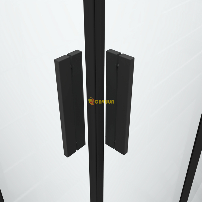 Saniclass Casus Shower cabin - 100x100x200cm - quarter round - clear glass - profile - matt black Gazimağusa - photo 2