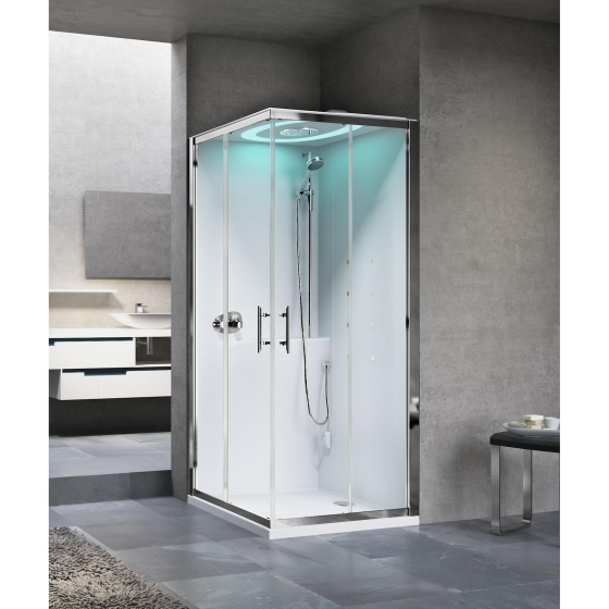 Novellini EON A steam cabin Hammam 80x80x236.5cm 2 sliding doors with hydromassage Gazimağusa