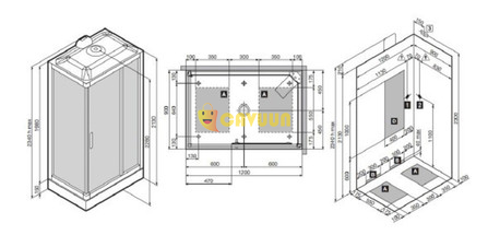 Душевая кабина Nemo Spring Vidrio Hammam 120х90см правая с раздвижной дверью Gazimağusa - изображение 2