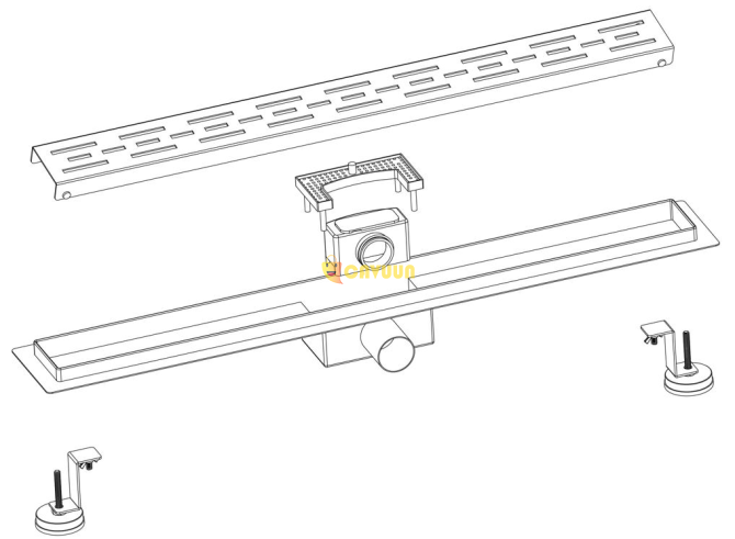 Fortifura Galeria shower channel 90cm with closed grid with floor flange stainless steel Gazimağusa - photo 8