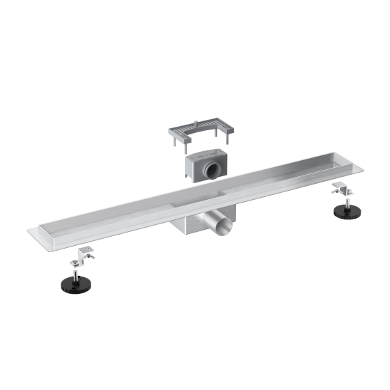 Fortifura Galeria Shower channel - 120cm - without grid - floor flange - stainless steel Gazimağusa