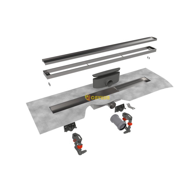 Easy Drain Modulo TAF low shower channel - 90x6.7cm - with floor flange - Water seal Gazimağusa - photo 1