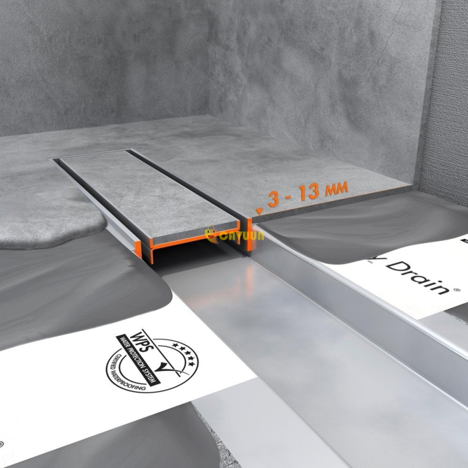 Easy Drain Modulo TAF low shower channel - 90x6.7cm - with floor flange - Water seal Gazimağusa - photo 7