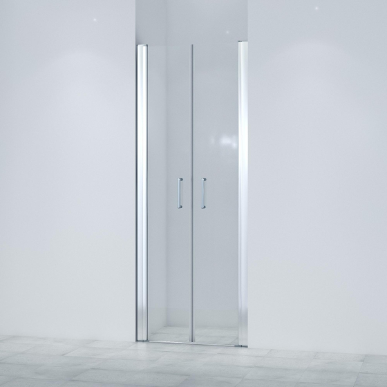 Saniclass Neptune Swing door - 80x200cm - 6mm safety glass - anti-limescale - chrome Gazimağusa