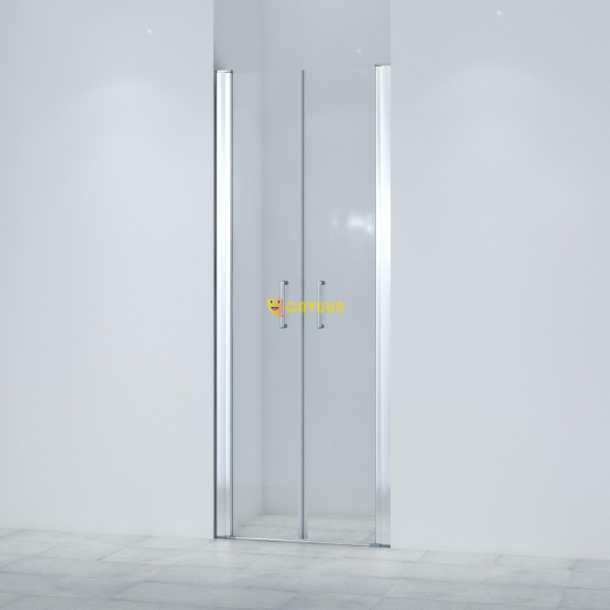 Saniclass Neptune Swing door - 80x200cm - 6mm safety glass - anti-limescale - chrome Gazimağusa - photo 1