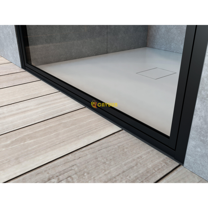 Saniclass Bellini Shower door - 80x200cm - frame lines outside - anti-limescale - matt black Gazimağusa - photo 6