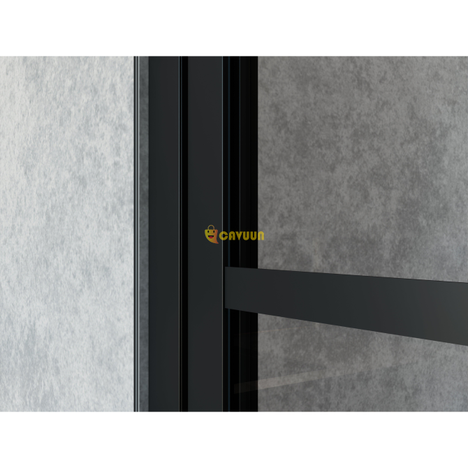 Saniclass Bellini Shower door - 80x200cm - frame lines outside - anti-limescale - matt black Gazimağusa - photo 4