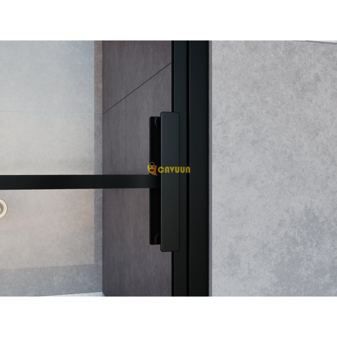 Saniclass Bellini Shower door - 80x200cm - frame lines outside - anti-limescale - matt black Gazimağusa - photo 5