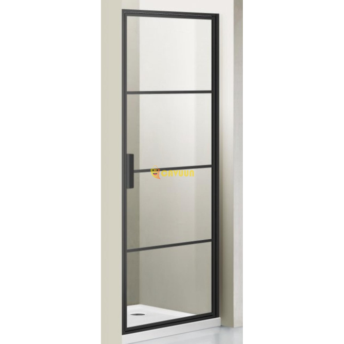 Saniclass Bellini Shower door - 80x200cm - frame lines outside - anti-limescale - matt black Gazimağusa - photo 1