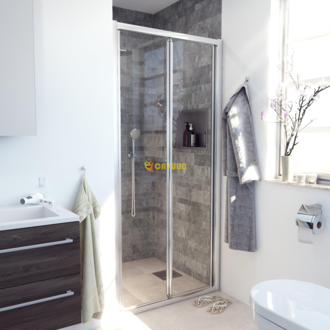 Saniclass ID05 Folding door - 70x190cm - 6mm safety glass - aluminum profile - anti-limescale Gazimağusa - photo 4