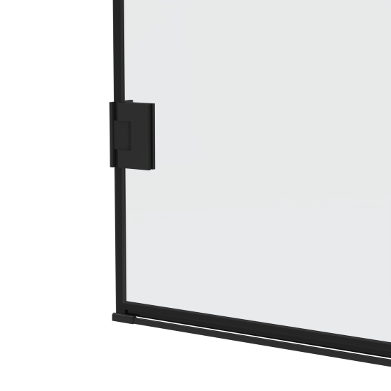 Saniclass Neptune 5000 Shower door - 95x200cm - profileless safety glass-anti-limescale-matt black Gazimağusa