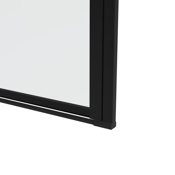 Saniclass Neptune 5000 Shower door - 95x200cm - profileless safety glass-anti-limescale-matt black Gazimağusa