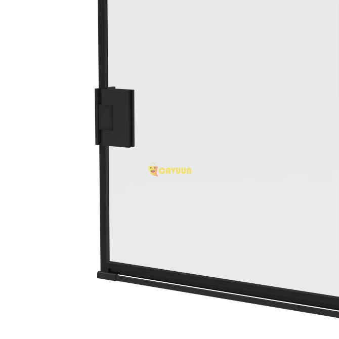 Saniclass Neptune 5000 Shower door - 95x200cm - profileless safety glass-anti-limescale-matt black Gazimağusa - photo 5