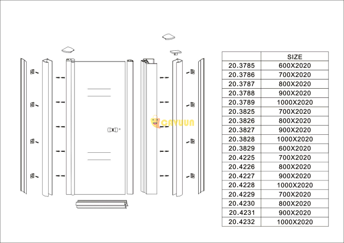 Wiesbaden Between Niche door 900 x 2000 x 8 mm nano helder glass/chrome Gazimağusa - photo 5