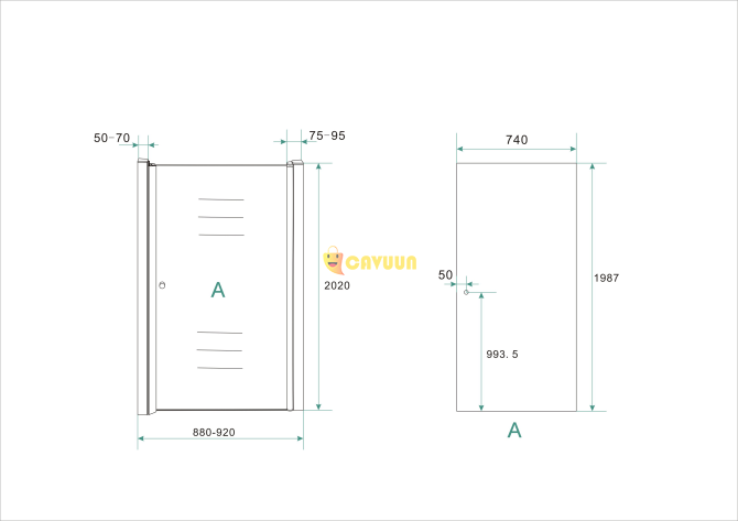 Wiesbaden Between Niche door 900 x 2000 x 8 mm nano helder glass/chrome Gazimağusa - photo 6