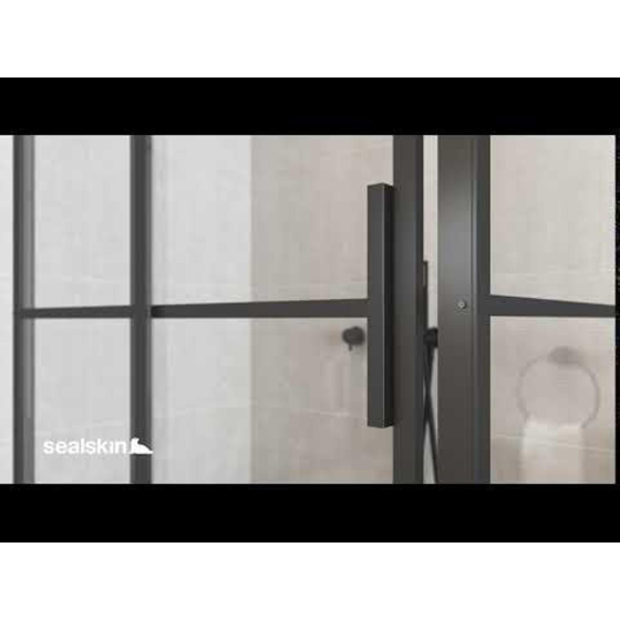 Sealskin Soho sliding door left 120x210cm for niche with matt black profile and clear glass Gazimağusa