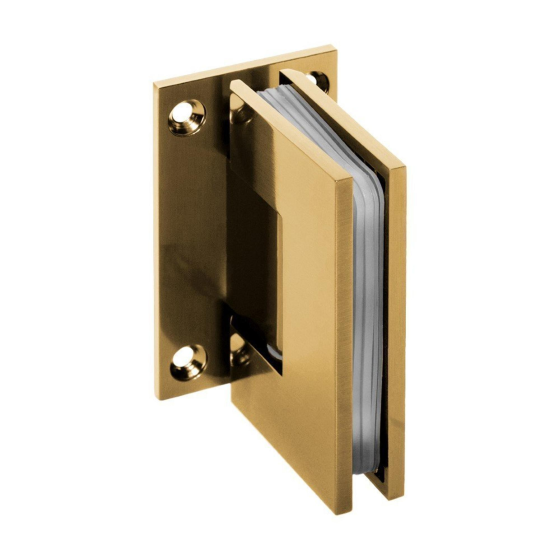 Brauer Create Niche door - 80x200cm - profileless - anti-limescale - 8mm safety glass - Brushed gold Gazimağusa