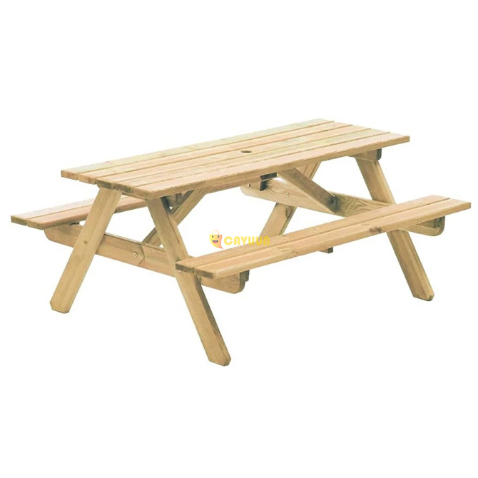 I-Wooden Bench Wooden Dining Table Picnic Table 70x200 Cm Istanbul - photo 2