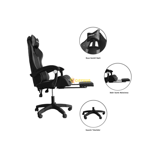 Fashcolle Black Star Illuminated - Massage Feature Gaming Chair Black Black Istanbul - photo 5