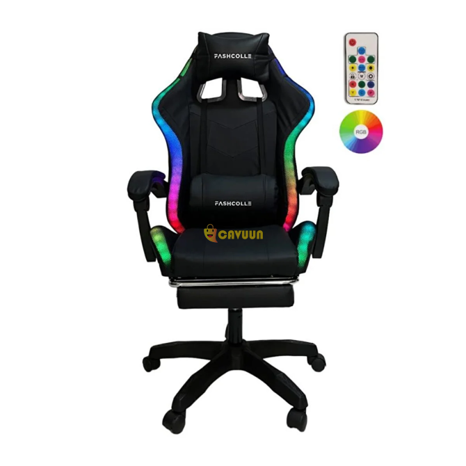 Fashcolle Black Star Illuminated - Massage Feature Gaming Chair Black Black Istanbul - photo 1