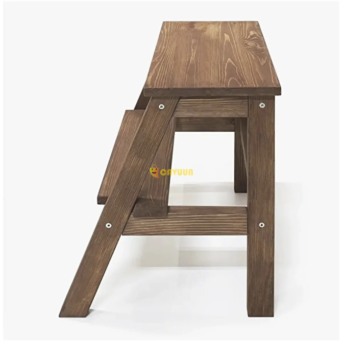 Weblonya Stair Stool, Wooden Step Riser Walnut 6125 Istanbul - photo 2