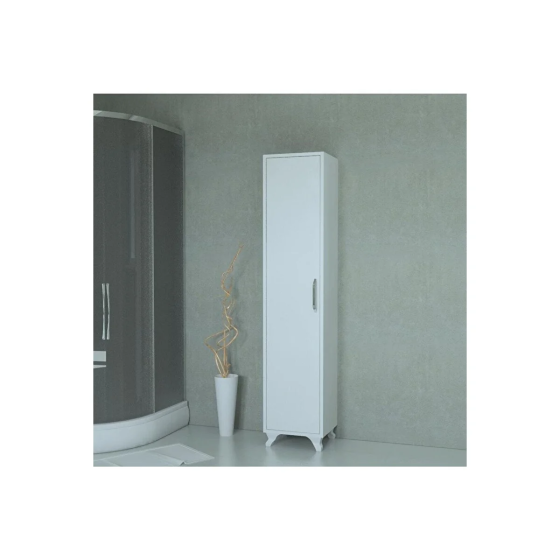 Mobilique Multi-Purpose White Bathroom Tall Cabinet Istanbul