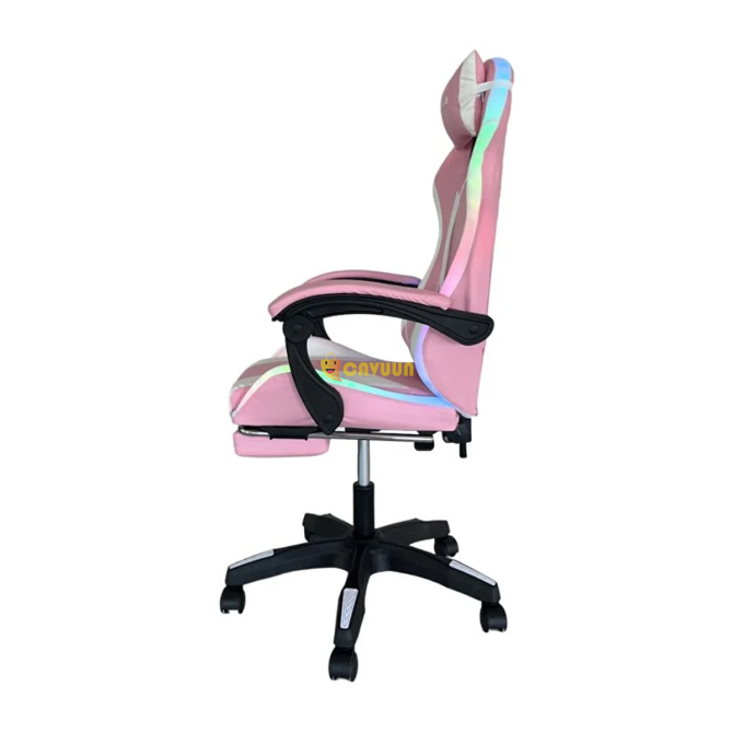 Fashcolle Pink Star Lighted - Massage Feature Gaming Chair Pink-white Pink Istanbul - photo 3