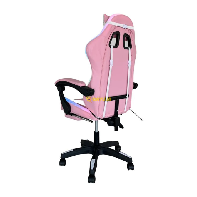 Fashcolle Pink Star Lighted - Massage Feature Gaming Chair Pink-white Pink Istanbul - photo 4