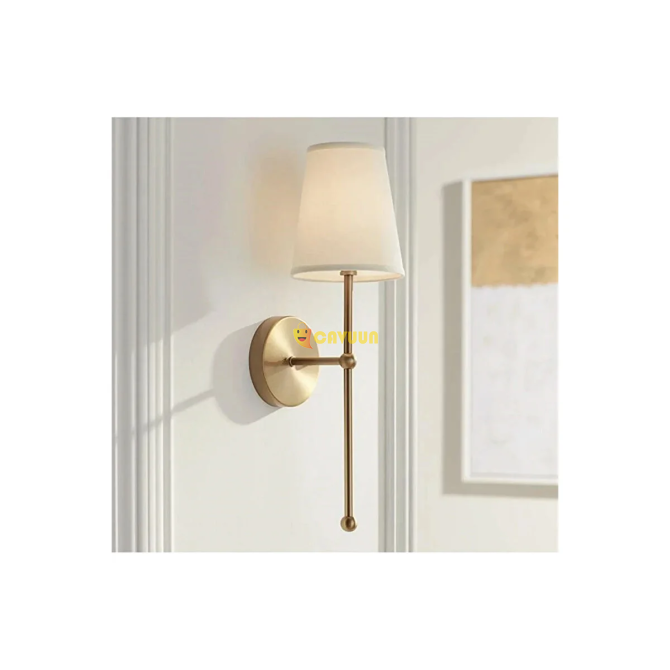 Burenze Modern Design 1 Piece Wall Led Battery-Operated Wall Sconce Plug and Play Antique Gold Cream Istanbul - photo 2