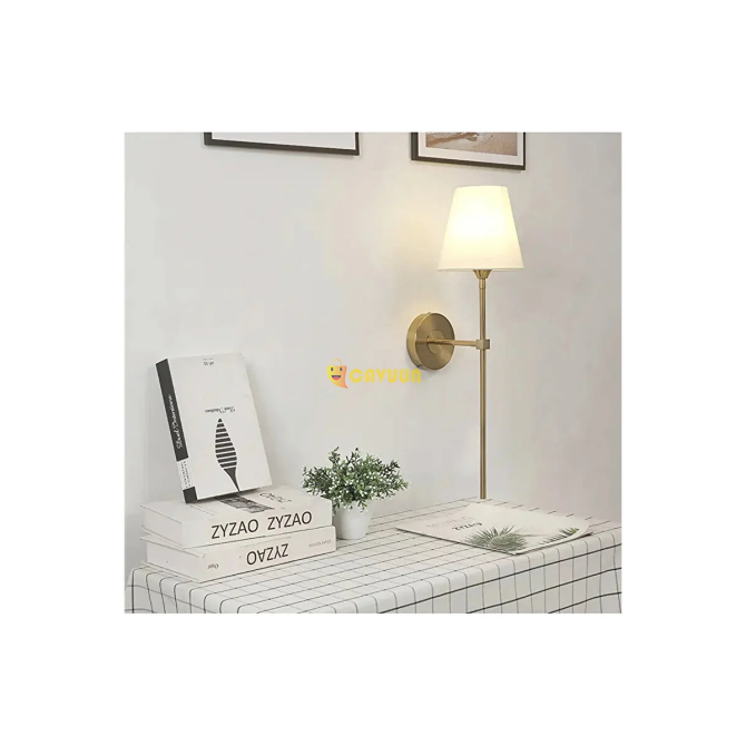 Burenze Modern Design 1 Piece Wall Led Battery-Operated Wall Sconce Plug and Play Antique Gold Cream Istanbul - photo 3