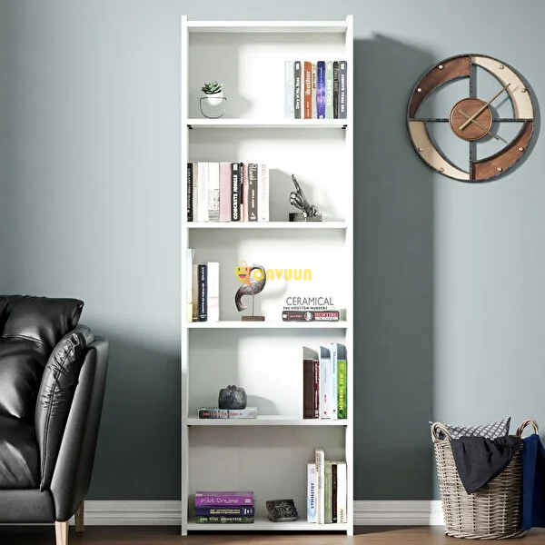 Ceramical Kts2 Modern Bookcase 5 Shelves 60x180 cm White Istanbul - photo 3