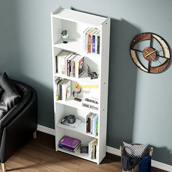 Ceramical Kts2 Modern Bookcase 5 Shelves 60x180 cm White Istanbul - photo 2