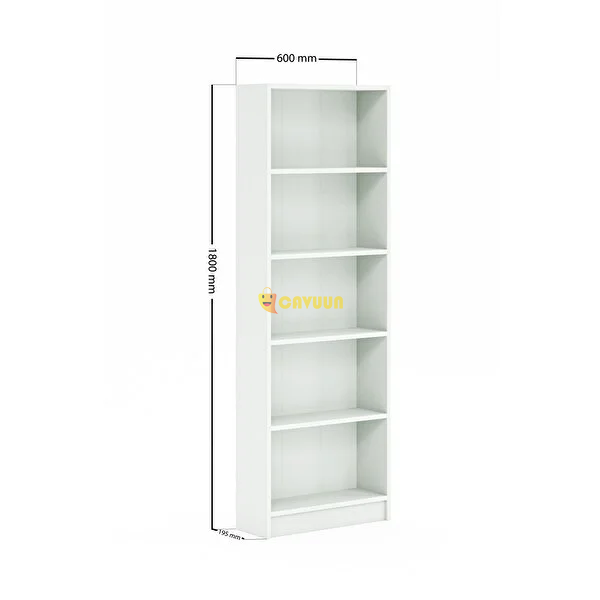 Ceramical Kts2 Modern Bookcase 5 Shelves 60x180 cm White Istanbul - photo 6