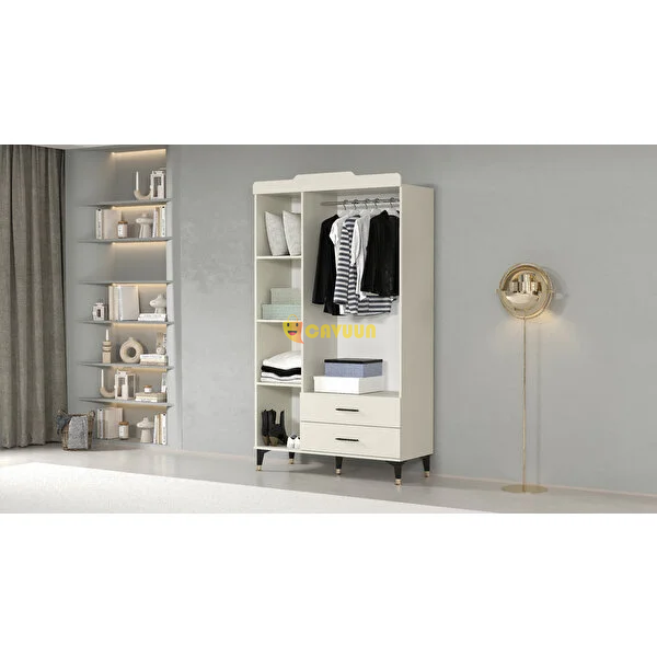 Woolart Mudox 3 Door Cabinet White Drawer Luxury Mirror High Foot Shelf Istanbul - photo 2