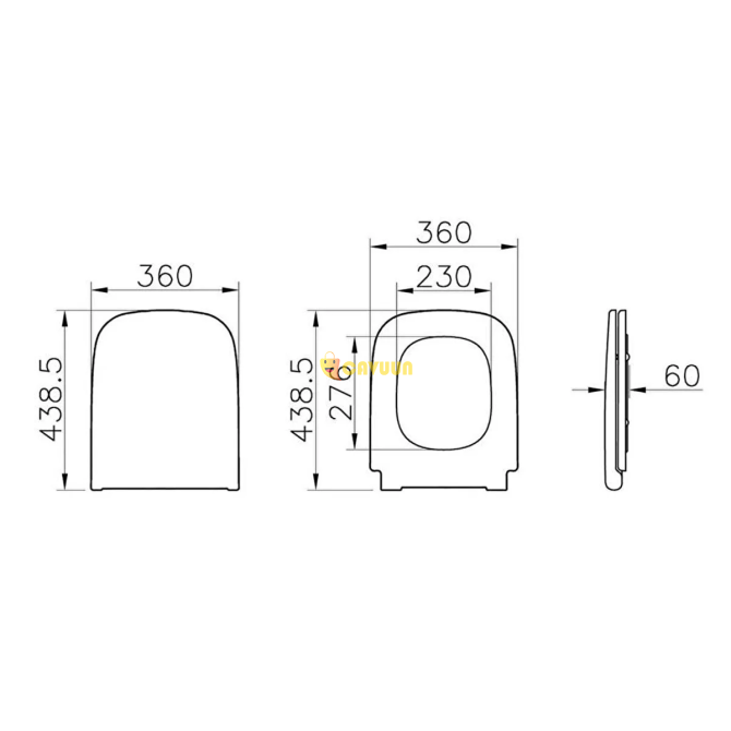 VitrA Vitra S20 Smoothflush (without duct) Wall-Hung WC 52cm + S20 Cover Istanbul - photo 3