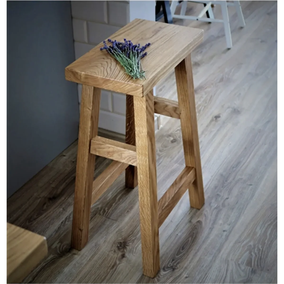 Weblonya Wooden Square Bar Stool 2120 Istanbul