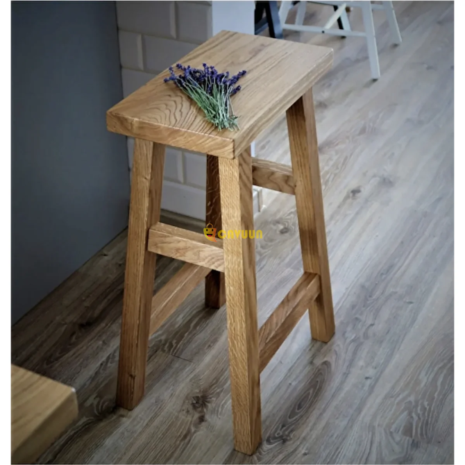 Weblonya Wooden Square Bar Stool 2120 Istanbul - photo 1