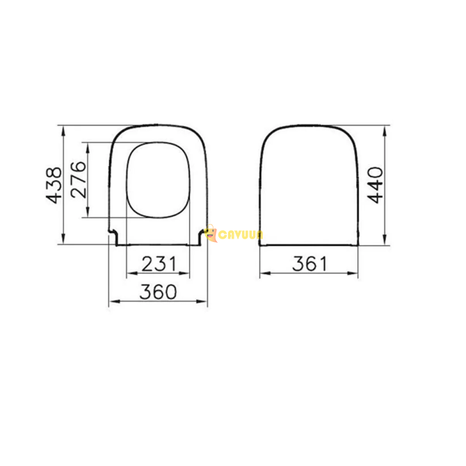 VitrA Vitra S20 квадратный подвесной унитаз 48 см + сиденье для унитаза S20 + комплект скрытого бачка Vitra Стамбул - изображение 6