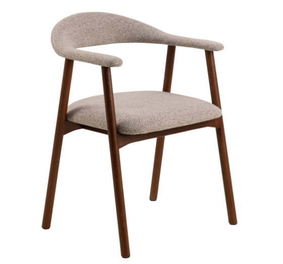 Nordic Dining Chair - Walnut - Sand Gazimağusa