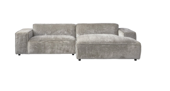 Chunky Chaise Longue Right - Elephant Grey - Rib Gazimağusa