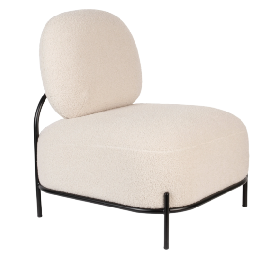 Basic Lova Armchair - Teddy Ivory Gazimağusa